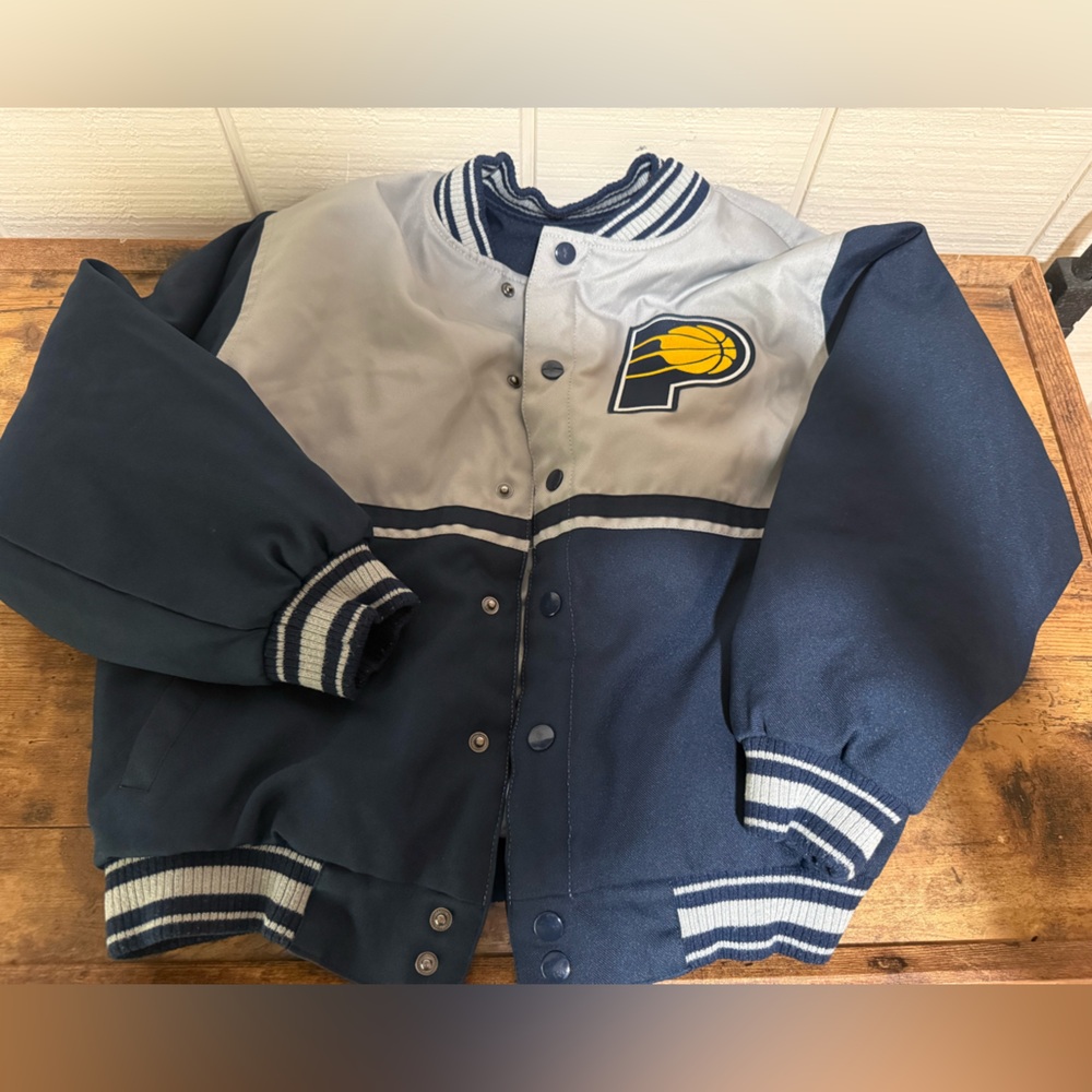 NBA Pacers Kids Navy and Gray Jacket